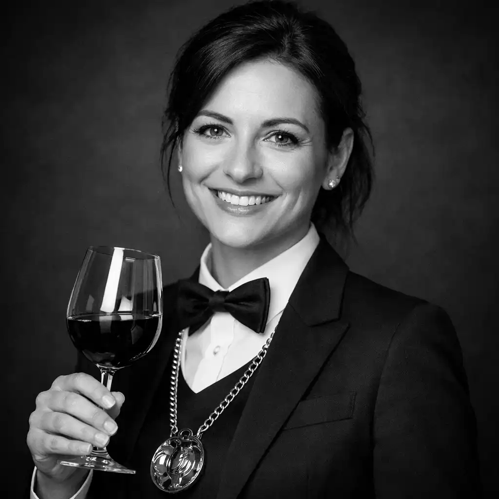 Szabó Anna sommelier portréja egy pohár borral